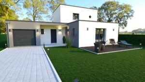 Plan 3D Maison style cubique Loiret