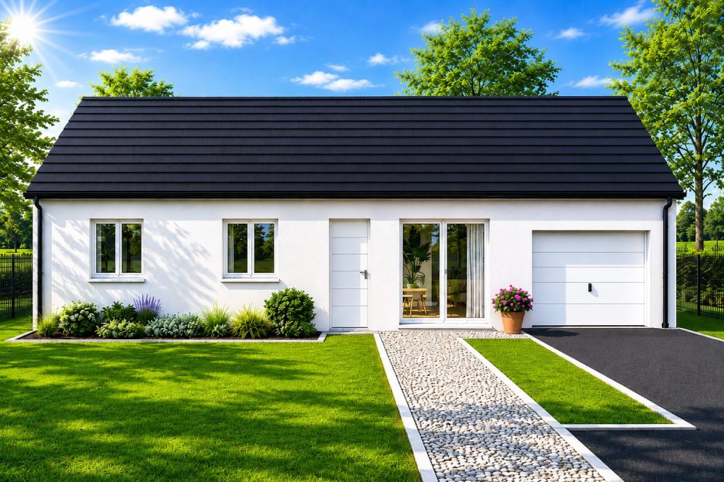 3 chambres  – 88 m² + garage 15 m²